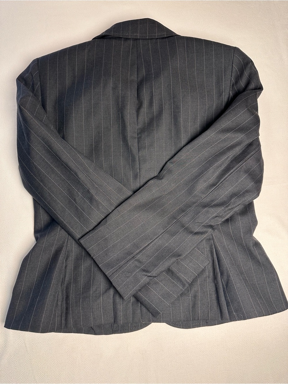 Ann Taylor LOFT Petites Black Pinstripe Wool Blazer 6P Career - Picture 7 of 9
